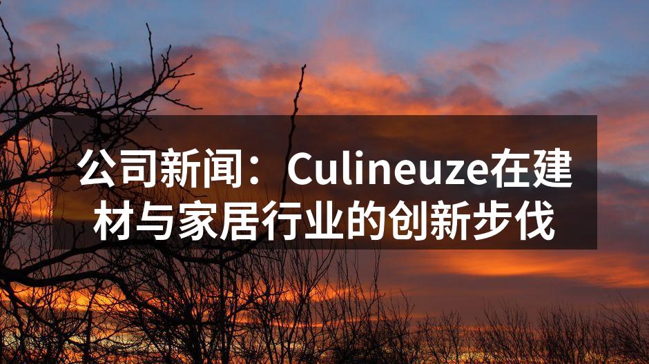 公司新闻：Culineuze在建材与家居行业的创新步伐